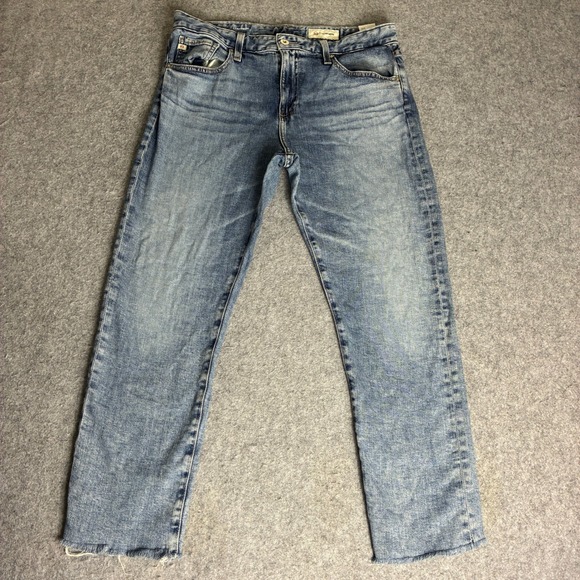 Ag Adriano Goldschmied Denim - AG Adriano Goldschmied Size 34x28 Ex-Boyfriend Slim Slouchy Jeans Light Wash